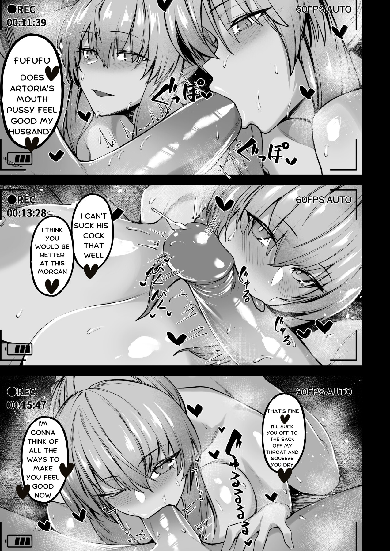 Hentai Manga Comic-Morgan and Her Sister's (Artoria Alter) Semen Squeezing Diary-Read-11